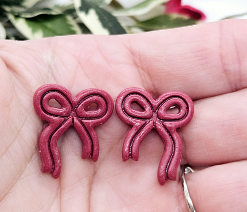 BOW 102 polymer clay cutter, jewelry making, fondant cake decorating, package bow, Christmas bow, present bow