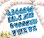 VARSITY LETTERS set / polymer clay cutters / fondant / cake decorating / block letters