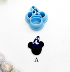 SORCERER MOUSE ears  polymer clay cutters / jewelry making / fondant cake decorating / Magical mouse ears clay cutters
