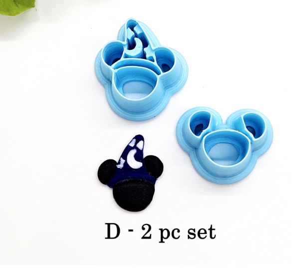 SORCERER MOUSE ears  polymer clay cutters / jewelry making / fondant cake decorating / Magical mouse ears clay cutters