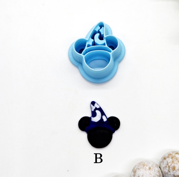 SORCERER MOUSE ears  polymer clay cutters / jewelry making / fondant cake decorating / Magical mouse ears clay cutters