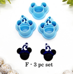 SORCERER MOUSE ears  polymer clay cutters / jewelry making / fondant cake decorating / Magical mouse ears clay cutters