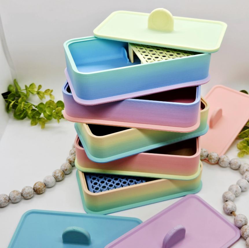 Cornstarch TAPPER BOX polymer clay cutter / jewelry making earrings / storage box / cornstarch container / polymer clay tools