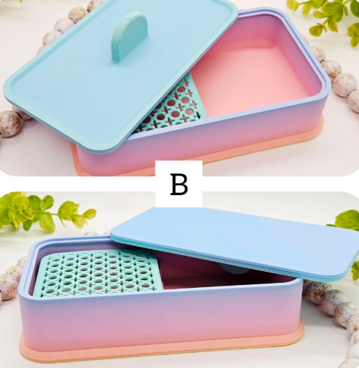 Cornstarch TAPPER BOX polymer clay cutter / jewelry making earrings / storage box / cornstarch container / polymer clay tools