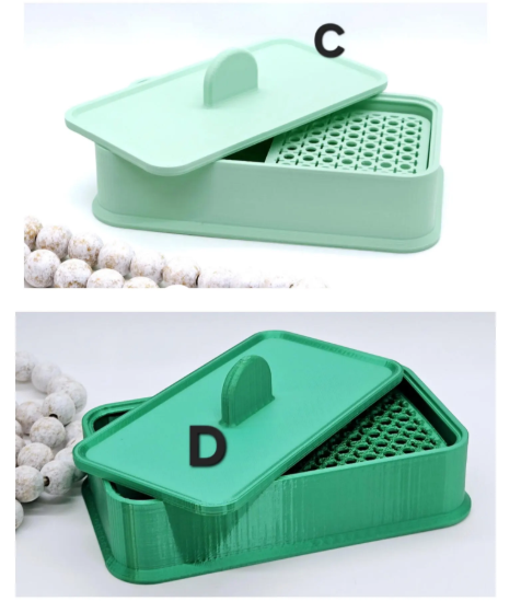 Cornstarch TAPPER BOX polymer clay cutter / jewelry making earrings / storage box / cornstarch container / polymer clay tools
