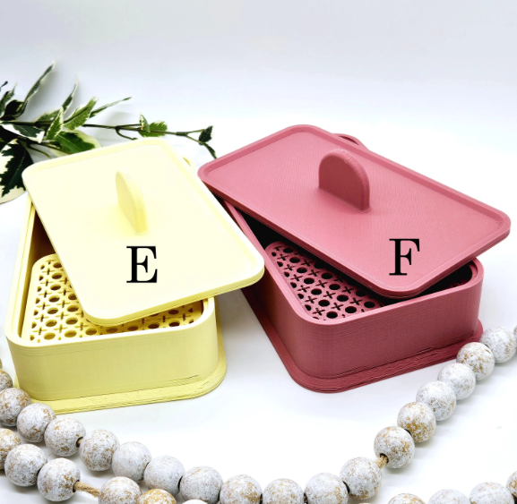 Cornstarch TAPPER BOX polymer clay cutter / jewelry making earrings / storage box / cornstarch container / polymer clay tools