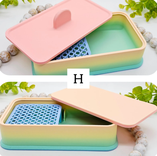 Cornstarch TAPPER BOX polymer clay cutter / jewelry making earrings / storage box / cornstarch container / polymer clay tools