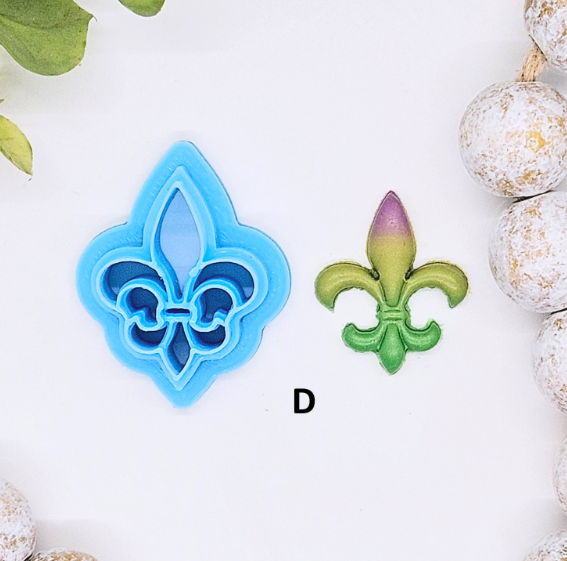 MARDI GRAS / polymer clay cutters / earrings jewelry making / fondant cake decorating