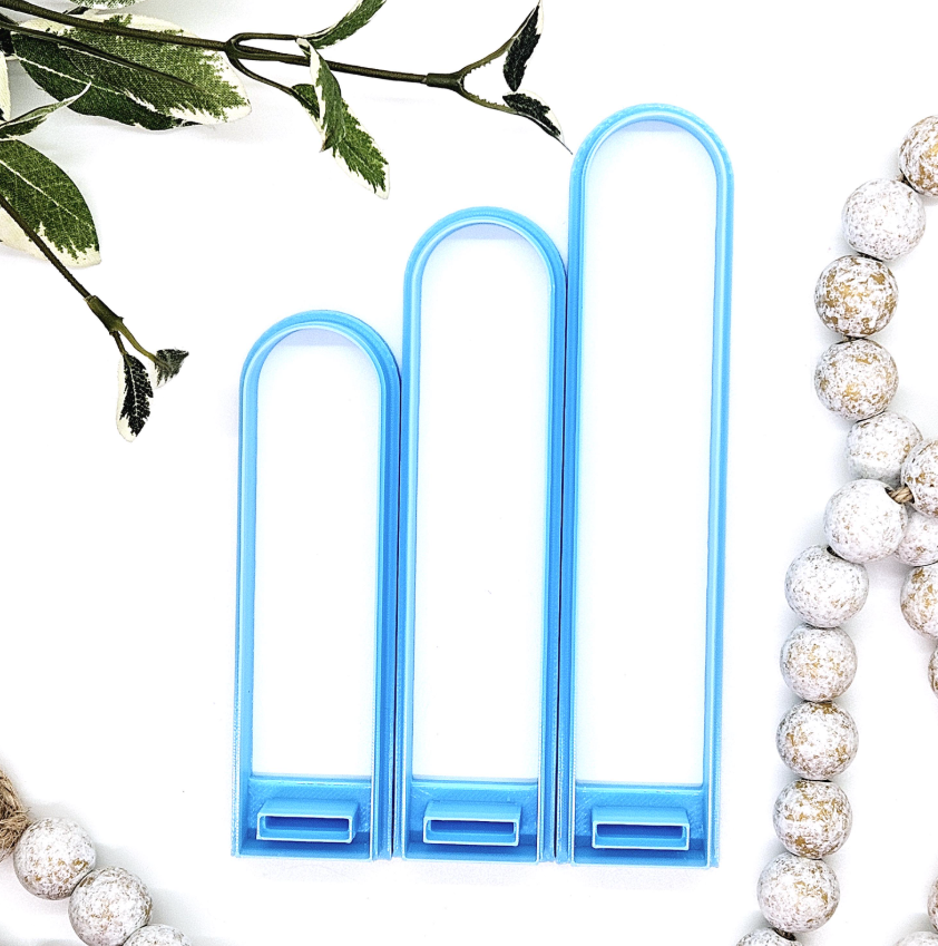 ARCH BOOKMARK polymer clay cutter / jewelry making earrings / fondant cake decorating / wonky cutter / tassel bookmark