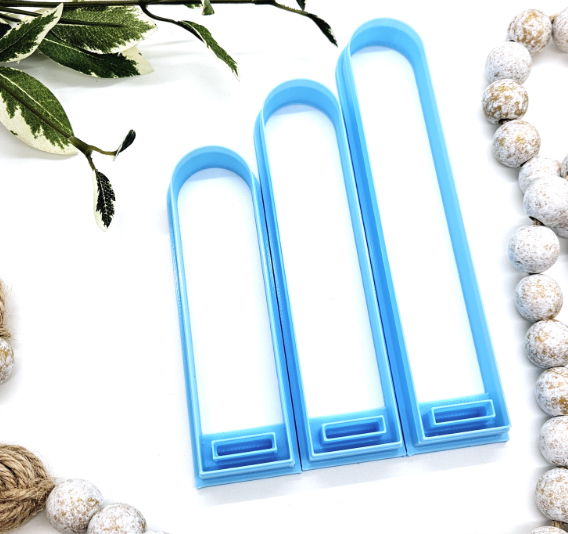 ARCH BOOKMARK polymer clay cutter / jewelry making earrings / fondant cake decorating / wonky cutter / tassel bookmark