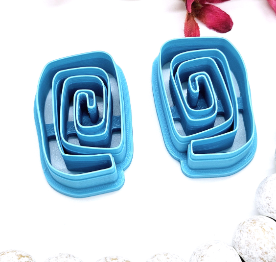 ORGANIC SWIRL paper clip polymer clay cutter / jewelry making earrings / fondant / cake decorating / wonky cutter / swirl bookmark