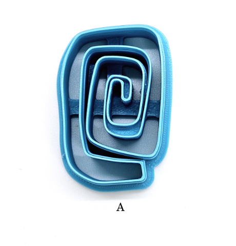 ORGANIC SWIRL paper clip polymer clay cutter / jewelry making earrings / fondant / cake decorating / wonky cutter / swirl bookmark