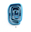 ORGANIC SWIRL paper clip polymer clay cutter / jewelry making earrings / fondant / cake decorating / wonky cutter / swirl bookmark
