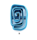 ORGANIC SWIRL paper clip polymer clay cutter / jewelry making earrings / fondant / cake decorating / wonky cutter / swirl bookmark