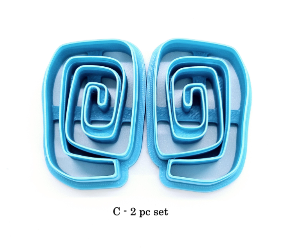 ORGANIC SWIRL paper clip polymer clay cutter / jewelry making earrings / fondant / cake decorating / wonky cutter / swirl bookmark