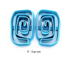ORGANIC SWIRL paper clip polymer clay cutter / jewelry making earrings / fondant / cake decorating / wonky cutter / swirl bookmark