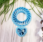 Christmas Wreath with Bow set SHARP clay cutters jewelry earrings rope style