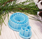 Christmas Wreath with Bow set SHARP clay cutters jewelry earrings rope style