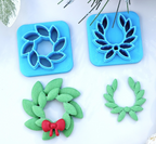 LAUREL Christmas WREATHs polymer clay cutters, jewelry making, earrings making, laurel leaf style, leaves wreath
