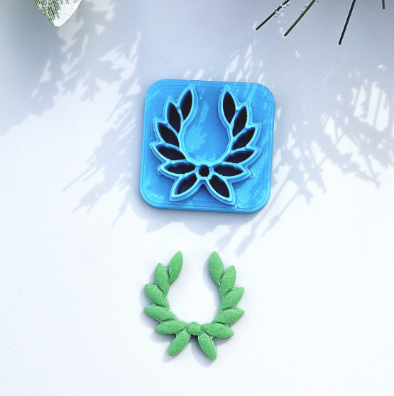 LAUREL Christmas WREATHs polymer clay cutters, jewelry making, earrings making, laurel leaf style, leaves wreath
