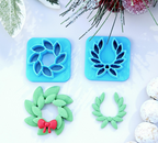 LAUREL Christmas WREATHs polymer clay cutters, jewelry making, earrings making, laurel leaf style, leaves wreath