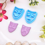 THEATRICAL MASK Mardi Gras / polymer clay cutters for jewelry making  fondant cake decorating