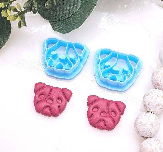 ENGLISH BULLDOG  polymer clay cutters for jewelry making
