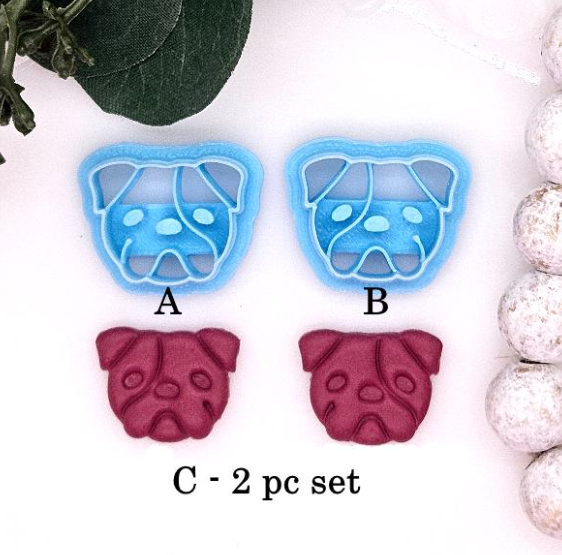 ENGLISH BULLDOG  polymer clay cutters for jewelry making