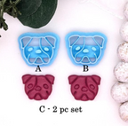ENGLISH BULLDOG  polymer clay cutters for jewelry making