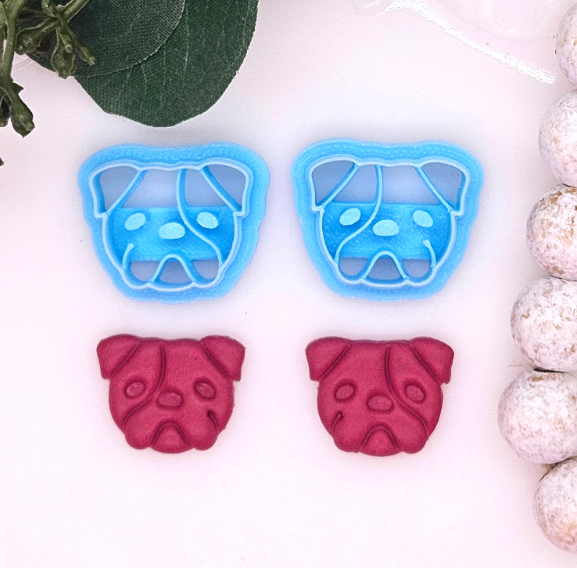 ENGLISH BULLDOG  polymer clay cutters for jewelry making