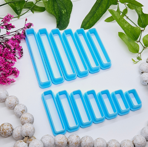 10mm wide ROUNDED RECTANGLE polymer clay cutters for jewelry making