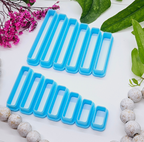 10mm wide ROUNDED RECTANGLE polymer clay cutters for jewelry making