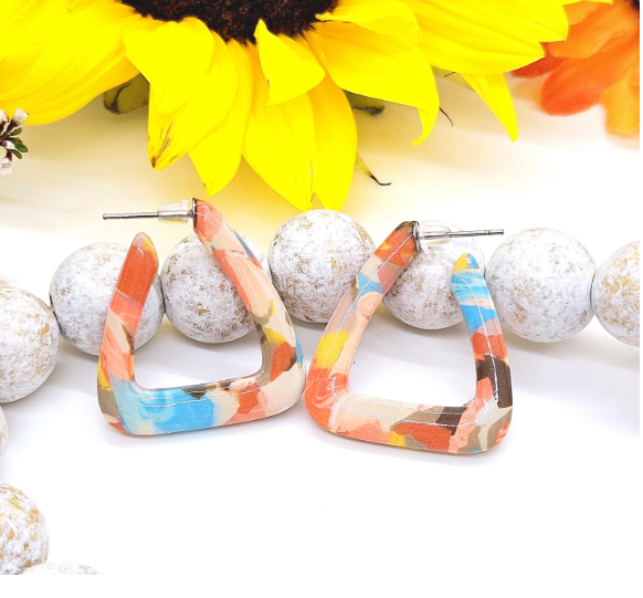 TRIANGLE HOOPS sharp polymer clay cutter for jewelry making