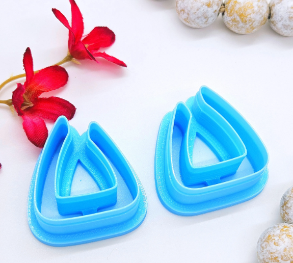 TRIANGLE HOOPS sharp polymer clay cutter for jewelry making