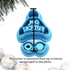 Christmas Story OH FUDGE set polymer clay cutters / fondant cake decorating / cutters bundle /hat glasses cutter