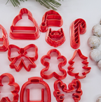 12 Piece CHRISTMAS SET Sharp polymer clay cutters for jewelry studs earrings holiday