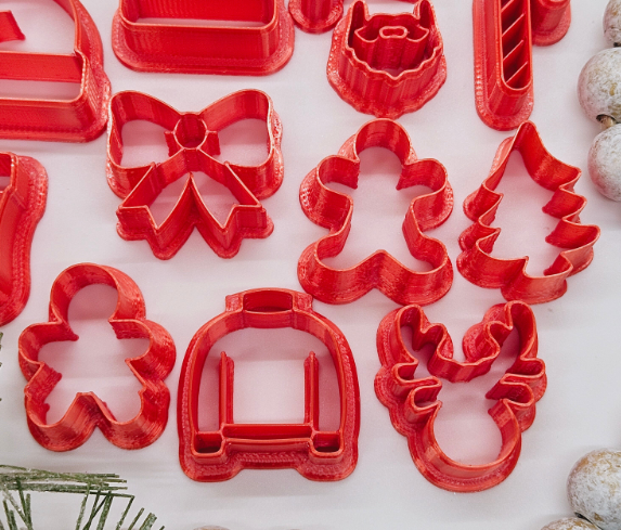 12 Piece CHRISTMAS SET Sharp polymer clay cutters for jewelry studs earrings holiday