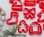 12 Piece CHRISTMAS SET Sharp polymer clay cutters for jewelry studs earrings holiday