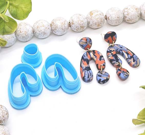ORGANIC ARCH set polymer clay cutters / jewelry making / abstract clay cutters / whimsical arch cutters E231