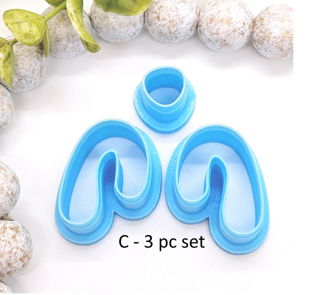 ORGANIC ARCH set polymer clay cutters / jewelry making / abstract clay cutters / whimsical arch cutters E231