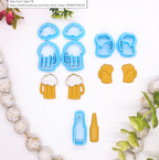BEER MUG & bottle sharp clay cutters set for jewelry earrings bundle