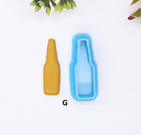 BEER MUG & bottle sharp clay cutters set for jewelry earrings bundle