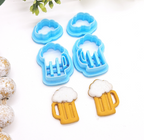 BEER MUG & bottle sharp clay cutters set for jewelry earrings bundle