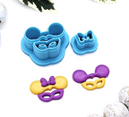 MARDI GRAS Ears Mask Bow / polymer clay cutters / earrings jewelry making / fondant cake decorating / magical mardi gras