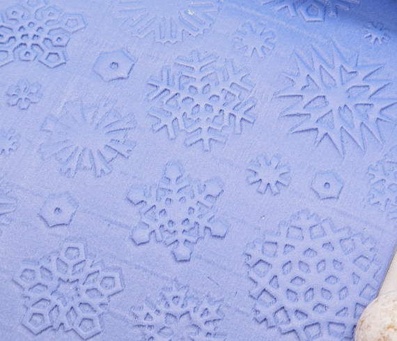 LARGE SNOWFLAKES debossing texture roller polymer clay cutters for jewelry earrings and fondant