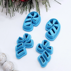 WONKY CANDY Cane set / polymer clay cutter / jewelry making /fondant cake decorating / peppermint clay cutter