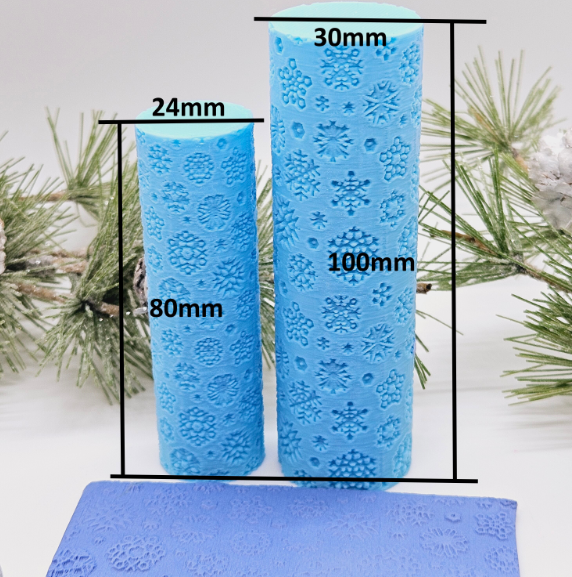 SMALL SNOWFLAKES debossing texture roller polymer clay cutters for jewelry earrings and fondant (Copy)