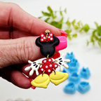 Magical Girl MOUSE EARS bow body polymer clay cutter / fondant cake decorating / jewelry making / mouse dress / mouse shoes / mouse ears