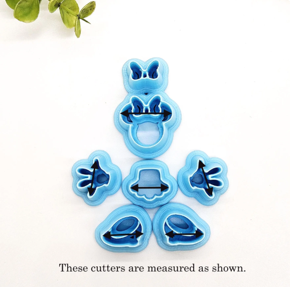 Magical Girl MOUSE EARS bow body polymer clay cutter / fondant cake decorating / jewelry making / mouse dress / mouse shoes / mouse ears