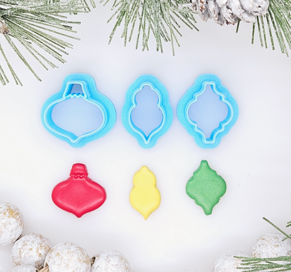 CHRISTMAS ORNAMENTS polymer clay cutter for jewelry making and fondant cake decorating